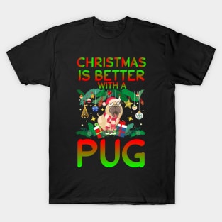 Funny Pug Christmas T-Shirt